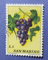 1973 - REPUBBLICA SAN MARINO -  FRUTTA  -   VALORE  LIRE  1 - USATO - Oblitérés