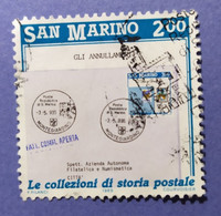 1989 - REPUBBLICA SAN MARINO -  INVITO ALLA FILATELIA   -   VALORE  LIRE  200 - USATO - Used Stamps