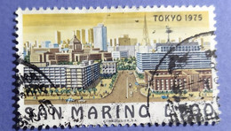 1975 - REPUBBLICA SAN MARINO -  VEDUTE DI TOKIO 1975  -   VALORE  LIRE  300 - USATO - Oblitérés