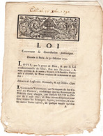 LOI - Concernant La Contribution Patriotique . Donnée à Paris , Le 31 Octobre 1790 - 8 Pages - Décrets & Lois