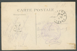 Carte Postale En S.M. Sc MAYENNE 7-11-15 + Dc Violet 4ème REGIMENT HOPITAL MIXTE De MAYENNE * LE MEDECIN-CHEF - TB - 170 - Sonstige & Ohne Zuordnung