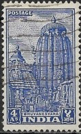 INDIA 1949 Bhuvanesvara -  4a. - Blue FU - Used Stamps