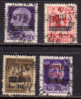 OCCUPAZIONE JUGOSLAVIA YUGOSLAVIA  ISTRIA ISTRA POLA 1945 NUOVO VALORE SOPRASTAMPATI ITALIA ITALY SERIE SET USATA USED - Occup. Iugoslava: Istria