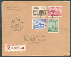 Série LIEGE EXPO De L'EAU Obl. Sc SCHAERBEEK 4 Sur Lettre Recommandée Du 15-XI-1938 Vers Burlington (USA) - TB - 17061 - Covers & Documents