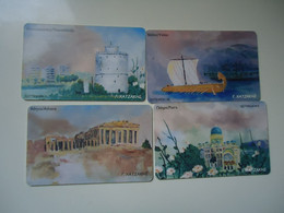 GREECE USED CARDS SET   4 OLYMPIC TOWNS OLYMPIC GAMES 2004 ATHENS - Olympic Games