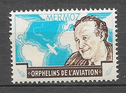 Vignette Mermoz : Orphelins De L'aviation. (Voir Commentaires) - Luftfahrt