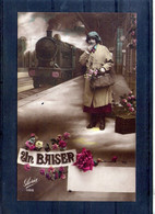 Un Baiser. Femme Et Train - Donne