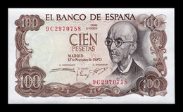 España 100 Pesetas M. De Falla 1970 Pick 152r Reposición Serie 9C SC UNC - 100 Pesetas