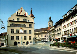 Sursee - Stadtpartie Mit Rathaus Und Pfarrkirche (7968) - Sursee