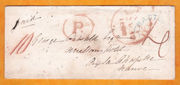 1852 - Prepaid Cover From Winchester, England To Aix La Chapelle Aachen, Germany And Not France - Transit Cancel - Marcofilie