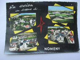 Carte Multivues Colorisée - En Avion Au Dessus De . NOMENY - Nomeny