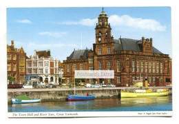 Great Yarmouth - John Hinde Postcard, Town Hall & River Yare - Standard Size - Great Yarmouth