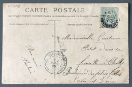 France N°111 Sur CPA - TAD MEDITERANEE A PARIS 31.3.1905 - (B528) - 1877-1920: Periodo Semi Moderno