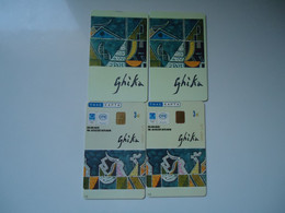 GREECE USED CARDS  PUZZLES GIKAS PAINTING - Rompecabezas
