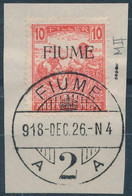 Fiume 1918 Arató 10f M II, Kivágáson. Certificate: Bodor (Sassone EUR 24.000,-) - Andere & Zonder Classificatie