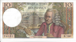 FRANCE - 10 Francs Voltaire 1972 (G.2-3-1972.G)74551 - 10 F 1972-1978 ''Berlioz''