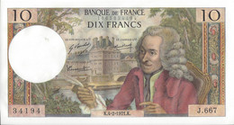 FRANCE - 10 Francs Voltaire 1972 (K.4-9-1971.K)34194 - 10 F 1972-1978 ''Berlioz''