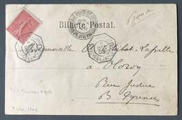 France N°129 Sur CPA (Rio De Janeiro) - TAD BORDEAUX A BUENOS AYRES 9.12.1903 - (B535) - 1877-1920: Période Semi Moderne