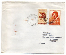 Italie -1961--Lettre De PESCARA  Pour St Denis (France)..Vignette Tuberculose Au Verso....à Saisir - 1961-70: Marcophilia