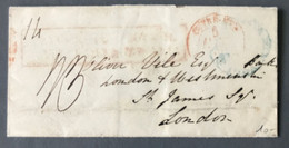 Lettre (LSC) Pour Londres, Cachet OUTREMER 1850 - à Identifier - (B546) - 1801-1848: Precursores XIX