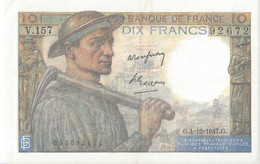 FRANCE - 10 Francs Mineur 1947 (G.4=12=1947.G)92672 - 10 F 1941-1949 ''Mineur''