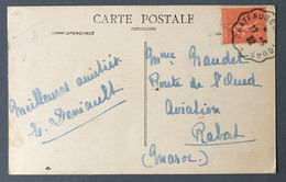 France N°199 Sur CPA - Pour Rabat, Maroc 27.5.1932 - (B557) - 1921-1960: Modern Period