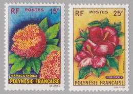 POLYNESIE :  Yvert 15 16 Fleurs  Cote 45 €  Neuf X - Altri & Non Classificati