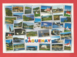 C.P.M. Format:16,8x12  ( CANADA ) Saguenay Québec Le Magnifique Fjord Du Saguenay  ( Jolie Multi-Vues)  X 2pht. - Moderne Ansichtskarten