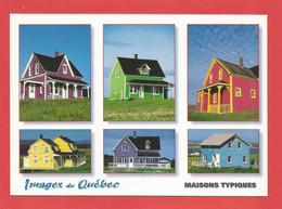 C.P.M. Format:16,8x12  ( CANADA ) Images Du Québec Maisons Typiques Des Iles De La Madeleine (Jolie Multi-Vues )X 2pht. - Cartes Modernes
