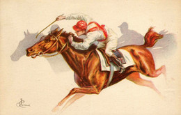 Hippisme équitation * Série De 6 CPA Illustrateur J. CENNI * Hippique Chevaux Cheval Jockey Horse * Sport - Ippica