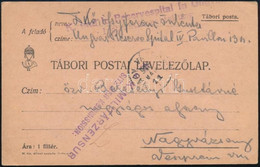 1915 Levelezőlap "K.u.K. RESERVESPITAL IN UNGVÁR", "K.u.K. MILITARZENSUR / SITZ DER KOMISSION:" - Other & Unclassified