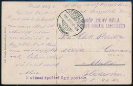 1916 Tábori Posta Képeslap "GRÓF ZICHY BÉLA KISEGÍTŐ KÓRHÁZA LENGYELTÓTI" (képeslapon Zichy Kastély) - Other & Unclassified