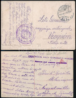 1917-1918 2 Db Tábori Posta Levelezőlap Kórházakból Küldve - Other & Unclassified