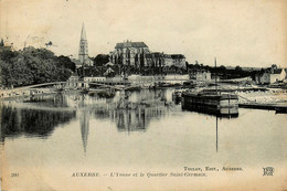 Auxerre * L' Yonne Et Le Quartier St Germaine * Péniche Batellerie - Auxerre