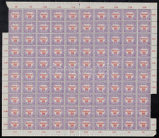 (*) 1921 Hivatalos 350K Középen Hajtott Teljes ív (2.500) (fogelválások, Törések, Hiányos ívszél / Aparted Perfs., Folds - Other & Unclassified