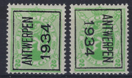 Heraldieke Leeuw Nr. 277 TYPO Voorafgestempeld Nrs. 269 A + B ** MNH En Beiden In Zéér Goede Staat , Zie Ook Scan ! - Typos 1929-37 (Heraldischer Löwe)