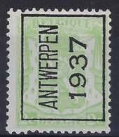 PREO Nr. 320A ANTWERPEN 1937 (*) Postfris Zonder Gom En In Zéér Goede Staat , Zie Ook Scan ! - Typo Precancels 1936-51 (Small Seal Of The State)