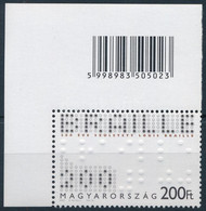 ** 2009 200 éve Született Louis Braille ívsarki Vonalkódos Bélyeg - Other & Unclassified