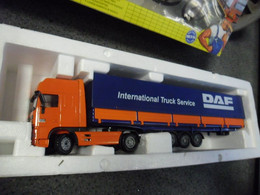 CAMION SEMI REMORQUE JOAL 1:50 DAF 95 XF Made In Spain REF 345 Joal Compact - International Truck Service Baché - Trucks, Buses & Construction