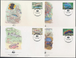 1984 WWF Halak Sor Mi 1299-1302 4 FDC - Other & Unclassified