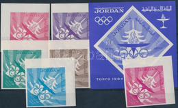 ** 1965 Tokiói Olimpia ívsarki Vágott Sor Mi 501 B-506 B + Blokk Mi 21 - Andere & Zonder Classificatie