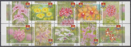 ** 2004 Orchideák A Csendes-óceáni Térségből ívszéli Tízestömb Mi 934-943 - Other & Unclassified