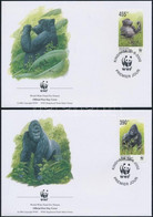 2002 WWF Gorilla Sor Mi 1708-1711 4 Db FDC-n - Other & Unclassified