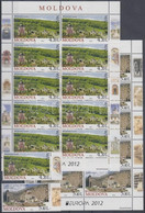 ** 2012 Europa CEPT Látogasson Moldáviába Mi 793-794 + Kisívpár - Other & Unclassified