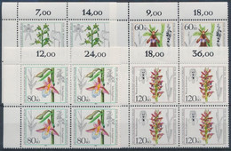 ** 1984 Orchideák Sor Bal Felső ívsarki Négyestömbökben Mi 724-727 (Mi EUR 52,-) - Other & Unclassified