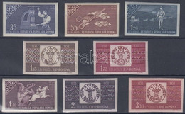 ** 1958 100 éves A Román Bélyeg Vágott Sor Mi 1750-1757 B - Andere & Zonder Classificatie