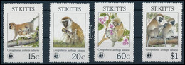 ** 1986 WWF Majmok Sor, WWF Monkies Set Mi 184-187 - Altri & Non Classificati