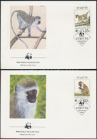 1986 WWF: Etióp Majom Sor Mi 541-544 4 Db FDC-n - Altri & Non Classificati