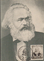 93220- KARL MARX, FAMOUS PEOPLE, MAXIMUM CARD, 1953, ROMANIA - Karl Marx