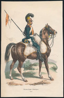 Cca 1840 Hippolyte Bellangé (1800-1866)- Brugnot (?-?): Chevau-Léger (Francais) 1812, Kézzel Színezett Fametszet, Papír, - Prints & Engravings